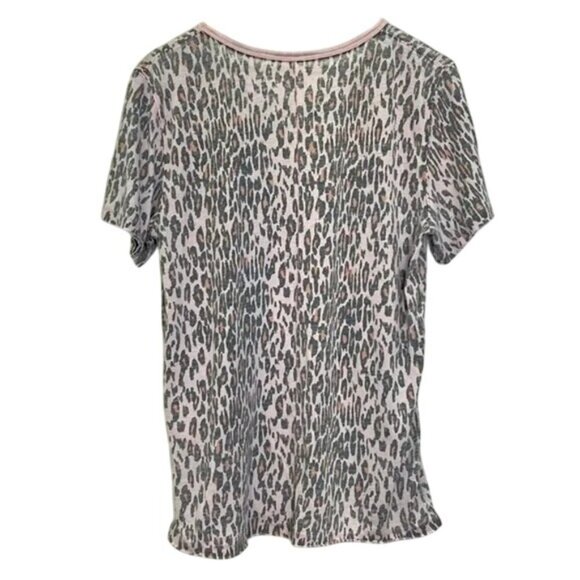 Free People Tourist Blush Leopard Print T-shirt - Picture 6 of 9